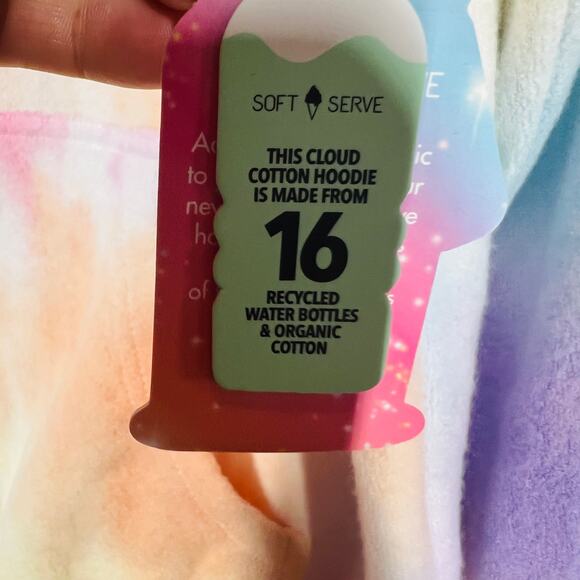 NEW! Fairy Dust Tie Dye Sweatshirt Soft Fuzzy Long Sleeve Hoodie Casual - S - Picture 4 of 4